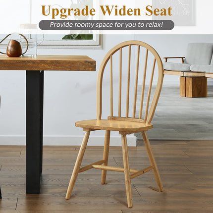 Dreamade Wood Dining Chairs, French Country Armless Spindle Back Dining Chairs