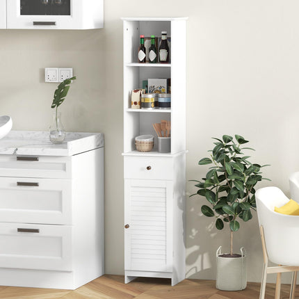 Dreamade Narrow Floor Storage Cabinet with Adjustable Shelves