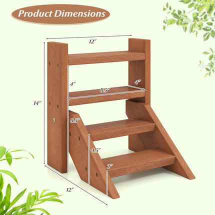 Dreamade Plant Stand for Desk 4-Tier Small Tabletop Ladder Shelf for Succulents