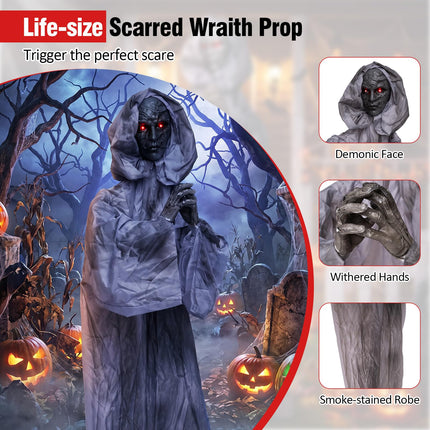 DREAMADE 5.6FT Animated Lifesize Weeping Woman Halloween Decor