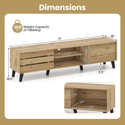 Dreamade Mid Century Modern TV Stand for 65-80 Inch TV