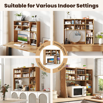 Dreamade Wooden Desktop Storage Organizer for Dorm College Office