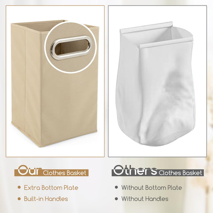 Dreamade Tilt Out Laundry Hamper - Laundry Hamper Cabinet with 3 Tier Storage Shelves, Removable Laundry Basket