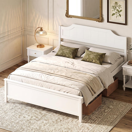 Dreamade Queen/Twin/King/Full Size Wooden Bed Frame with Headboard