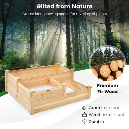 Dreamade Raised Garden Bed, Wood Planter Box for Vegetables Flowers Fruit Herb, Easy Assembly (42.5" Lx34.5 Wx14.5 H)