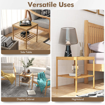 Dreamade Bamboo Nightstands Set of 2