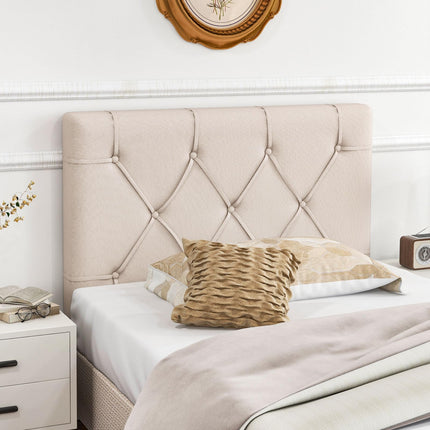 Dreamade Upholstered Headboard for Twin/Twin XL Size Bed, Wall Mounted Twin Headboard Only