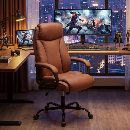 Dreamade Executive Office Chair | High Back Ergonomic Home Desk Chair w/Headrest