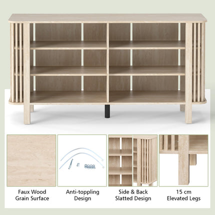 Dreamade 59" TV Stand for TVs Up to 55 Inches | Modern Entertainment Center with Adjustable Shelves