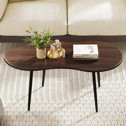 Dreamade Cloud Coffee Table | 39.5" Small Center Table with Metal Frame