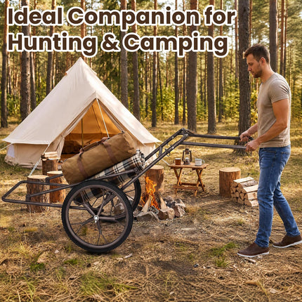DREAMADE Deer Cart | Foldable Hunting Game Hauler with 500 LBS Capacity