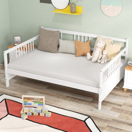 Dreamade Full Size Daybed, Wooden Daybed Sofa Bed Frame with Wood Slat Support for Kids Teens (Full)