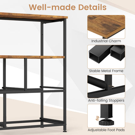 Dreamade TV Stand for 45 Inch TV | 5 Fabric Drawer Entertainment Center with Open Shelf