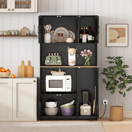 Dreamade 71" Kitchen Pantry Cabinet with 4 Storage Cabinet