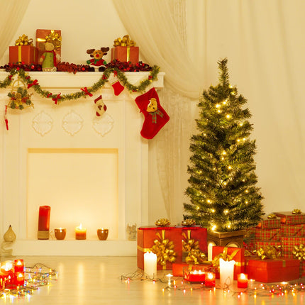 Dreamade 4ft Pre-Lit Christmas Tree for Entrances