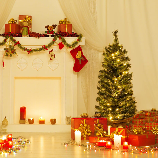 Dreamade 4ft Pre-Lit Christmas Tree for Entrances
