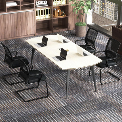 Dreamade Office Guest Chair, Office Guest Conference Chair w/Lumbar Support Ergonomic Backrest