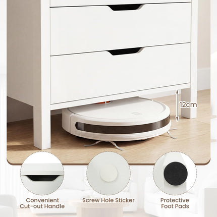 Dreamade 4 Drawer Storage Cabinet with Handles & Anti-Tipping Kits