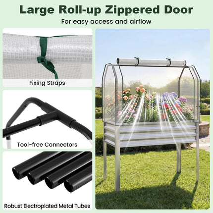 Dreamade Raised Garden Bed with Legs & Greenhouse Cover (1/2)