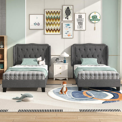 Dreamade Twin Bed Frames with Headboard