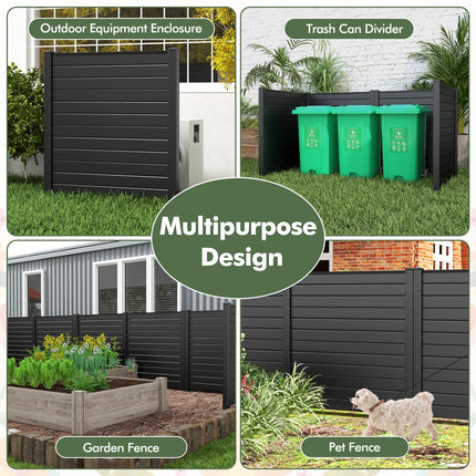 Dreamade Air Conditioner Fence 2 Panels - 48''W x 48''H Outdoor Privacy Screen with Upgraded Metal Stakes