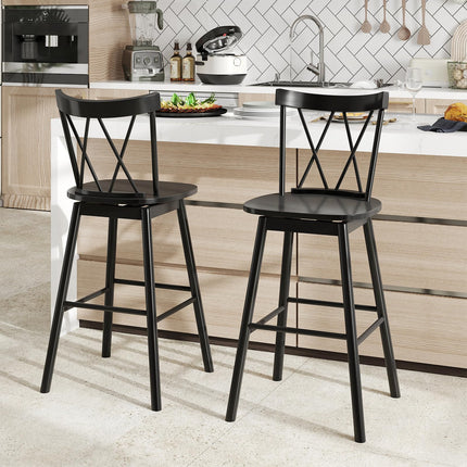 Dreamade Windsor Bar Stools Set of 2/4(29"/24")