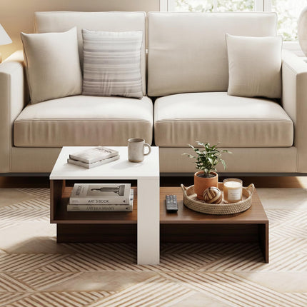 Dreamade 31.5" Small Coffee Table with Storage