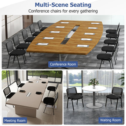 Dreamade Set of 5 Stackable Conference Chairs with Mesh Back