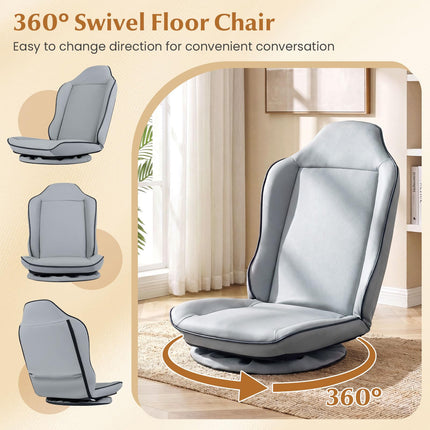 Dreamade 360° Gaming Chair Foldable Reclining Lounge Chair with Padded Seat Cushion
