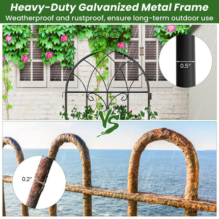 Dreamade 2 Pack Trellis for Climbing Plants Outdoor, 7 FT Tall Galvanized Steel Garden Trellis
