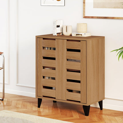 Dreamade Shoe Cabinet with Louvered Doors