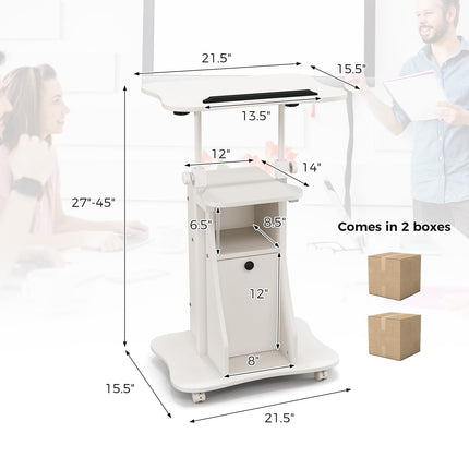 Dreamade Mobile Podium Stand