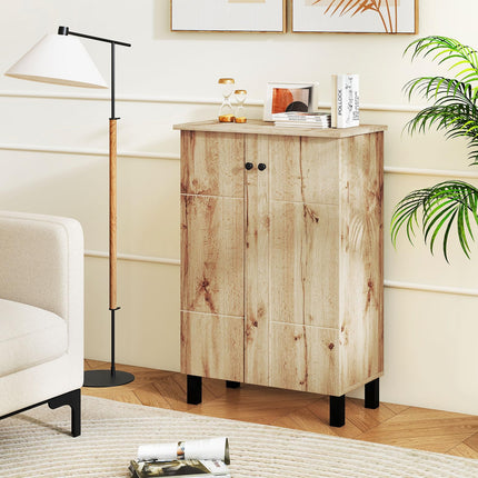 Dreamade Shoe Cabinet with Doors 4-Tier Narrow Shoe Rack Cabinet