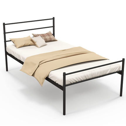 Dreamade Twin Size Metal Bed Frame with Headboard & Footboard, 13.5 Inch Platform Bed Frame