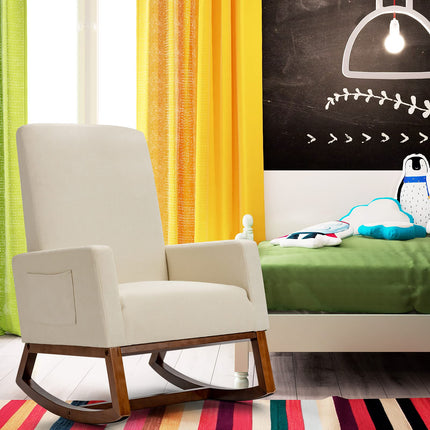 Dreamade Rocking Chair Upholstered Living Room Chair