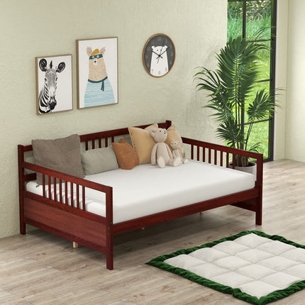 Dreamade Full Size Daybed, Wooden Daybed Sofa Bed Frame with Wood Slat Support for Kids Teens (Full)