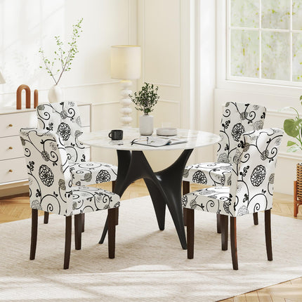 Dreamade Tufted Dining Chairs Set of 2/4 Upholstered Kitchen Chairs w/Padded Seat & High Backrest