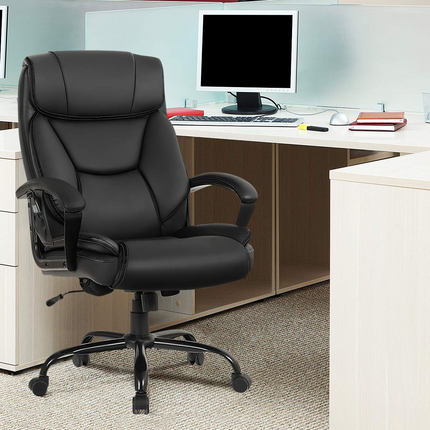 Dreamade 500 lbs Big and Tall Office Chair, Massage Executive Chair w/ 6 Vibrating Points