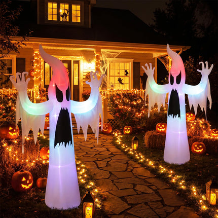 DREAMADE 7.7 FT Halloween Inflatable Ghost Lighted Yard Decoration