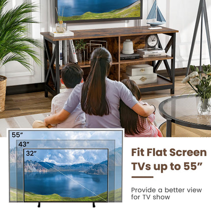 Dreamade TV Stands for Living Room - 3-Tier Media Console Table with Storage Shelves