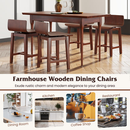 Dreamade 19" Swivel Dining Chairs Set of 2/4