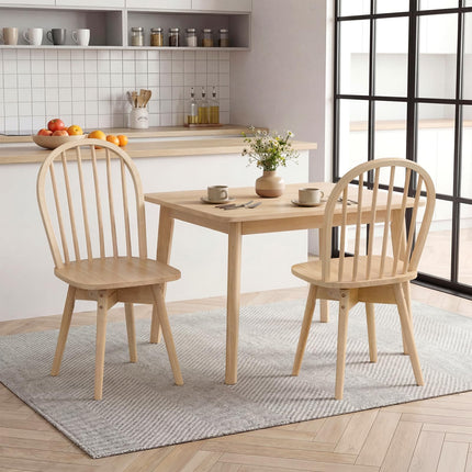Dreamade Windsor Dining Chairs Set of 2/4 Farmhouse Swivel Kitchen Chairs with Spindle Back