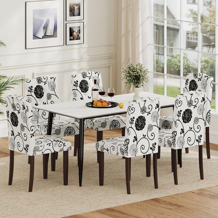 Dreamade Upholstered Dining Chairs Set of 2/4 Button Tufted Fabric Upholstered Parson Chairs