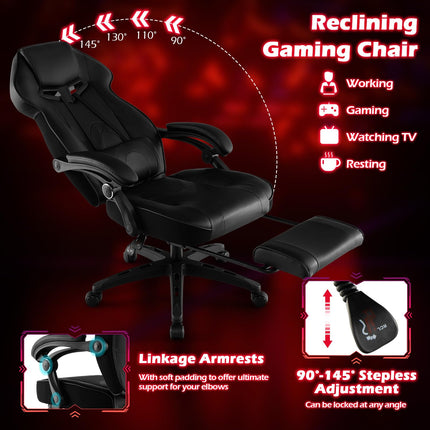 Dreamade Gaming Chair with Footrest for Adults