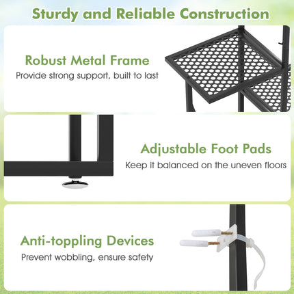 Dreamade 2 Pack 6-Tier Butterfly-Shaped Plant Stand Indoor