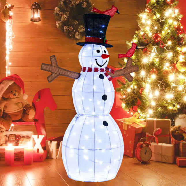 Dreamade 4.8 FT Light Up Christmas Snowman with 120 LED Lights