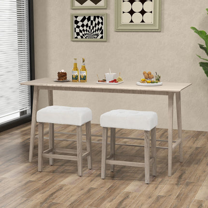 Dreamade Sherpa Bar Stools, 24" Counter Height Kitchen Bar Stools with Cushioned Seat