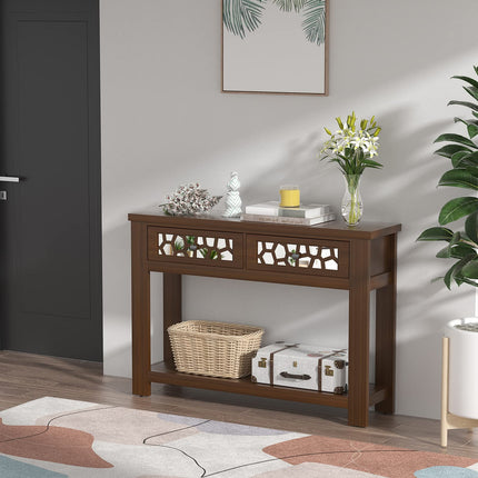 Dreamade 2-Tier Console Table with Drawers