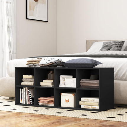 Dreamade Shoe Bench 8 Cubes, 40" Entryway Bench with Storage