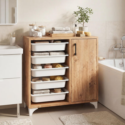 Dreamade Buffet Cabinet Sideboard with Plastic Storage Drawer